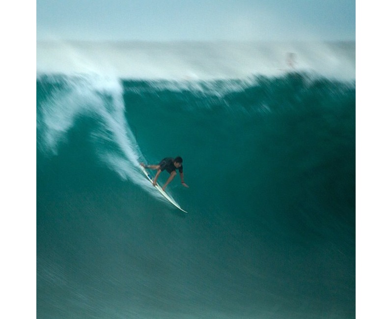 Bruce Irons on one of Andy's boards after the contest had been called off